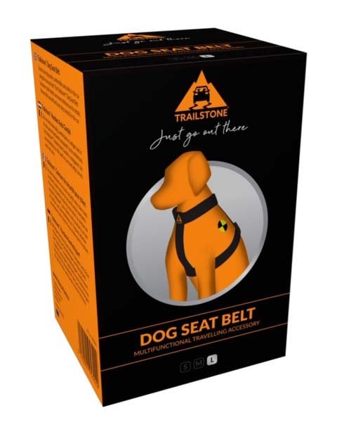 Trailstone Hond - Autogordel - zwart - L