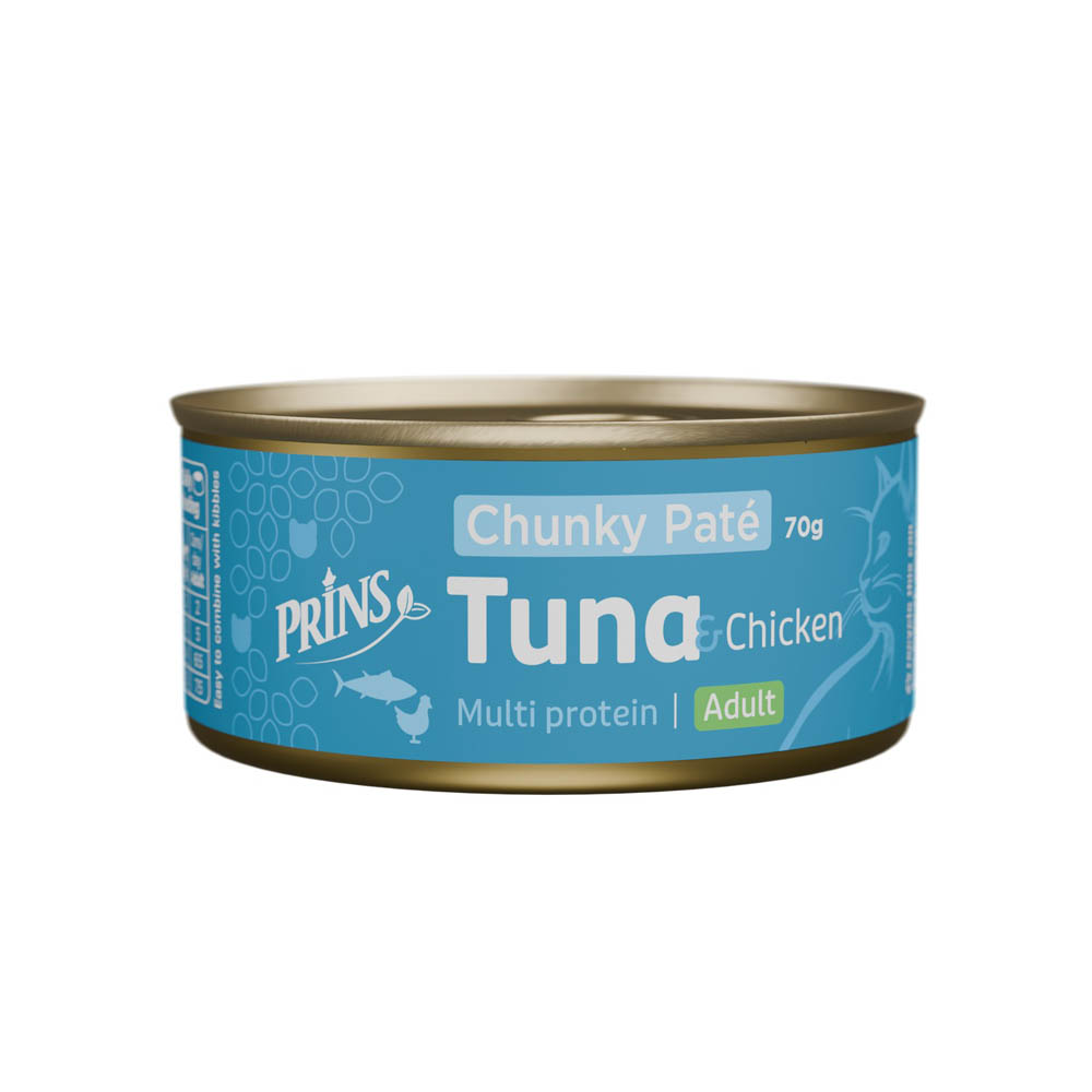 Prins Chunky Paté - Kattenvoer - 70 Gram - kip