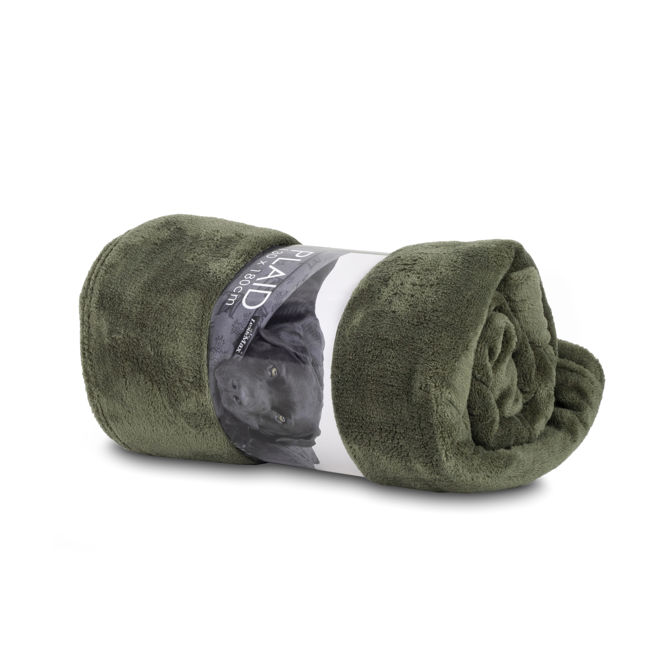 Lex & Max Fleeceplaid - Hondendeken - Mosgroen - 1x180x130 cm Lex & Max Fleeceplaid - Hondendeken - Mosgroen - 1x180x130 cm