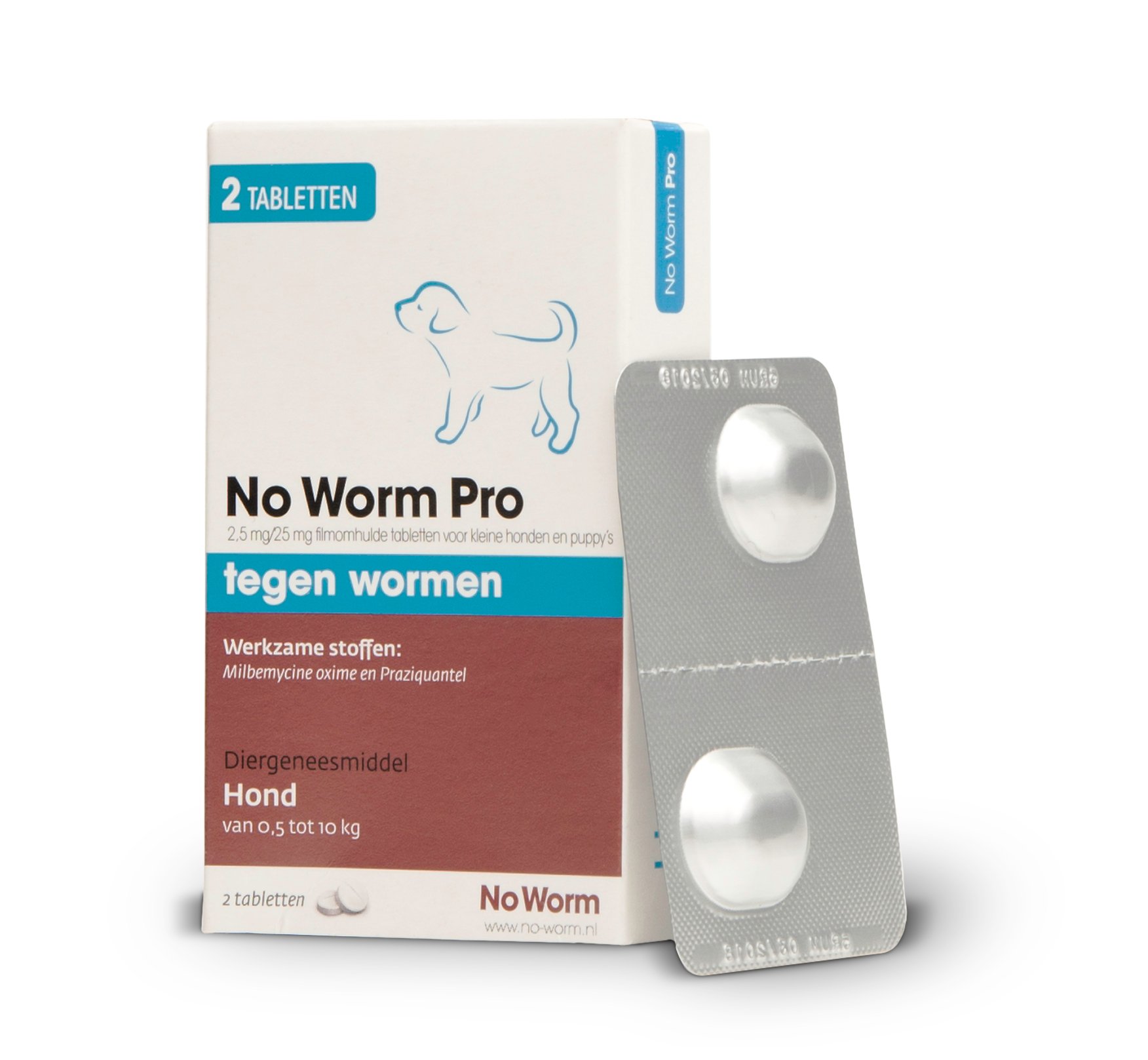No worm Pro Kauwkablet - Ontworming Kleine honden en puppy's - 2 Stuks - M