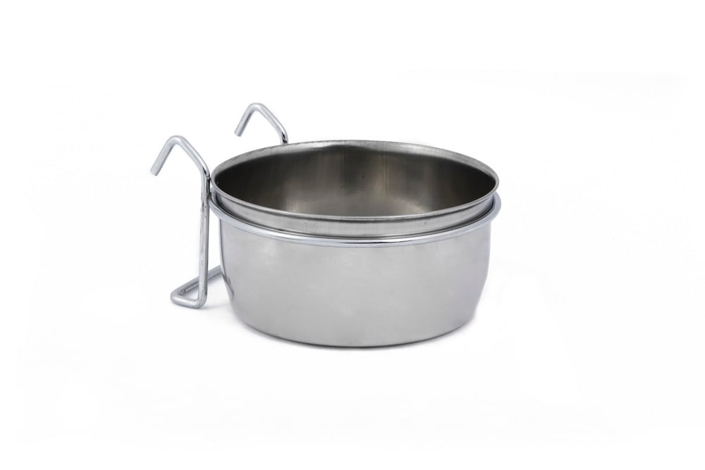 Beeztees Coopcup Inox Met Houder - voer & drinkbak - 0.6 Liter