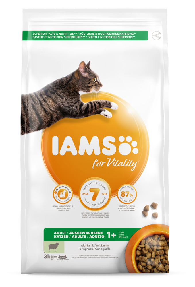IAMS Adult - Kattenvoer - 3 Kilogram - lam, kip