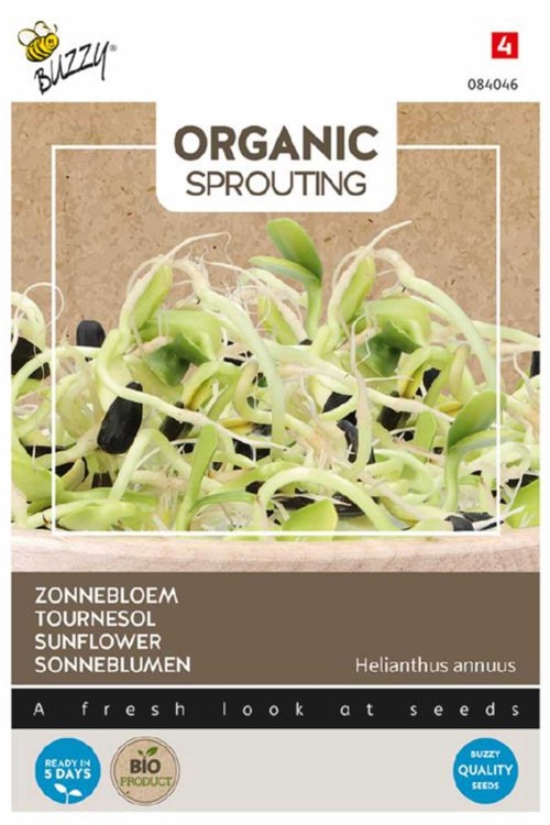 Buzzy® Organic Sprouting - Zonnebloem - 30 Gram