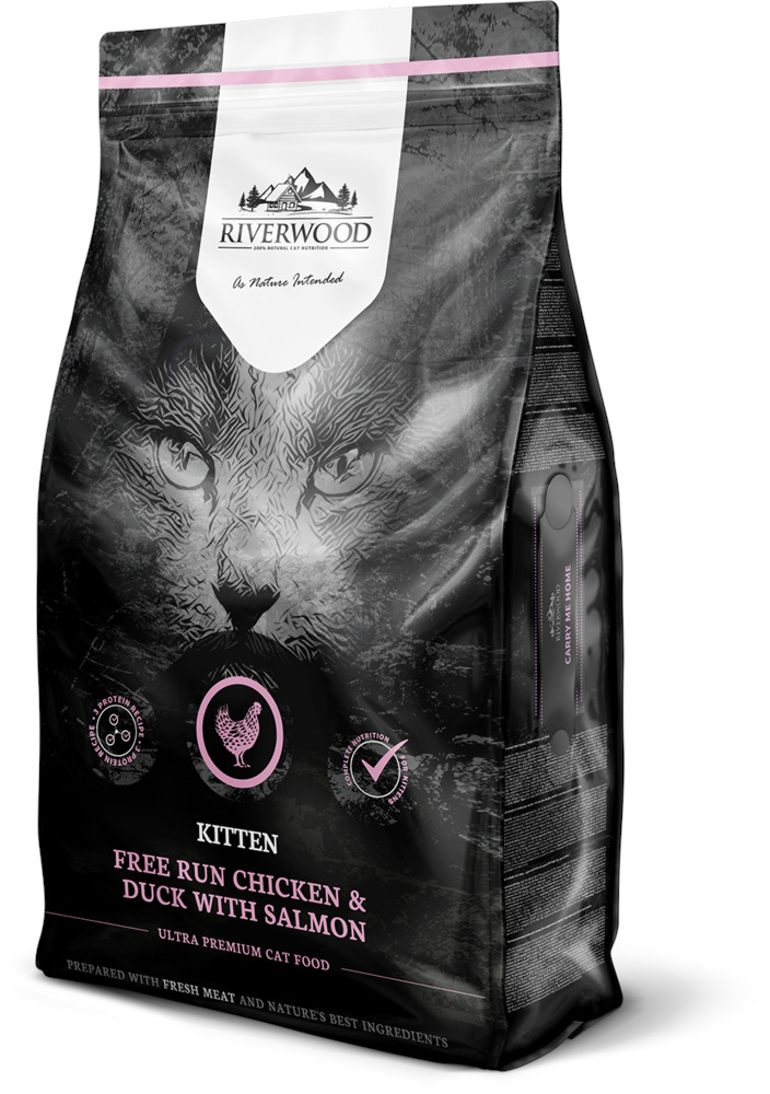 Riverwood Kitten - Kattenvoer - 6 Kilogram - eend, zalm, kip