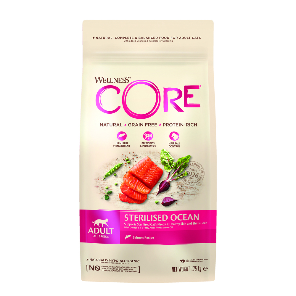 Wellness Core Sterilised Ocean Adult - Kattenvoer - 1.75 Kilogram - zalm