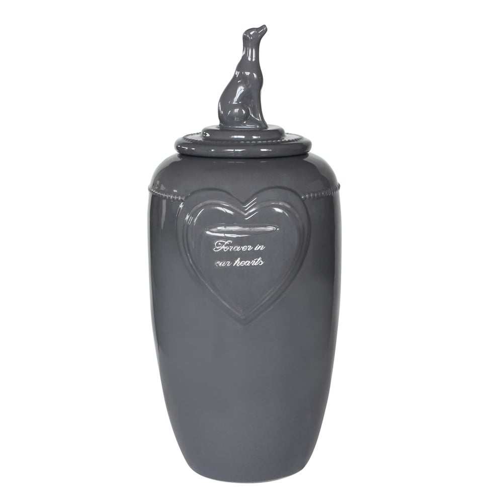 Happy-House - Urn - Hond - Herdenken - grijs - Large