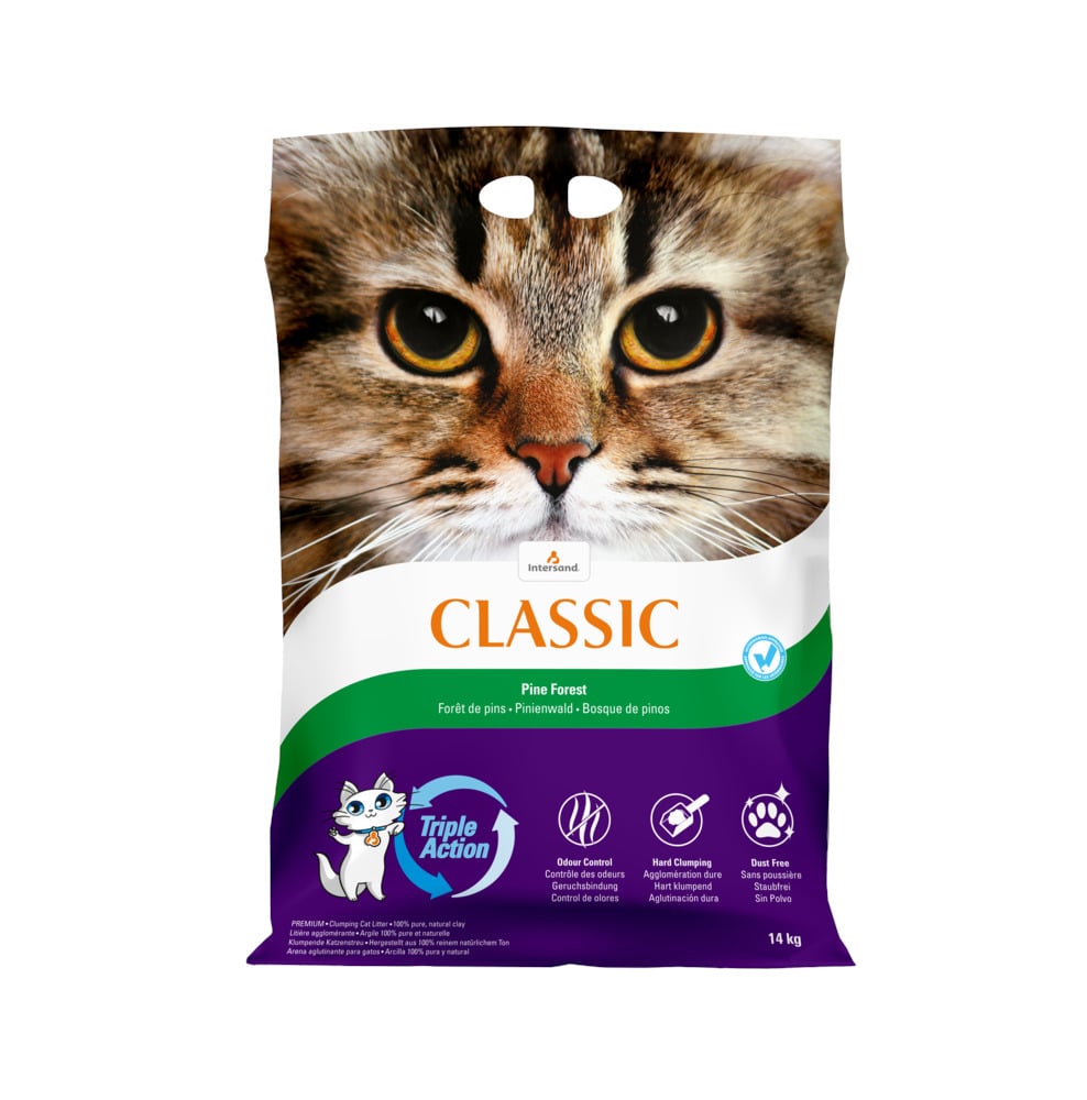 Intersand Classic Pine Forest - Kattenbakvulling - Fijn - 14 Kilogram - Met toegevoegde geur
