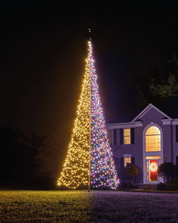 Fairybell Luminous Switch - Vlaggenmast kerstboom - 2000 - Multicolor - 600 cm