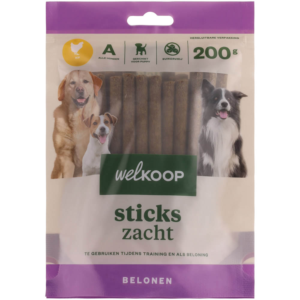 Welkoop - Sticks Zacht - 200 Gram - kip Welkoop - Sticks Zacht - 200 Gram - kip