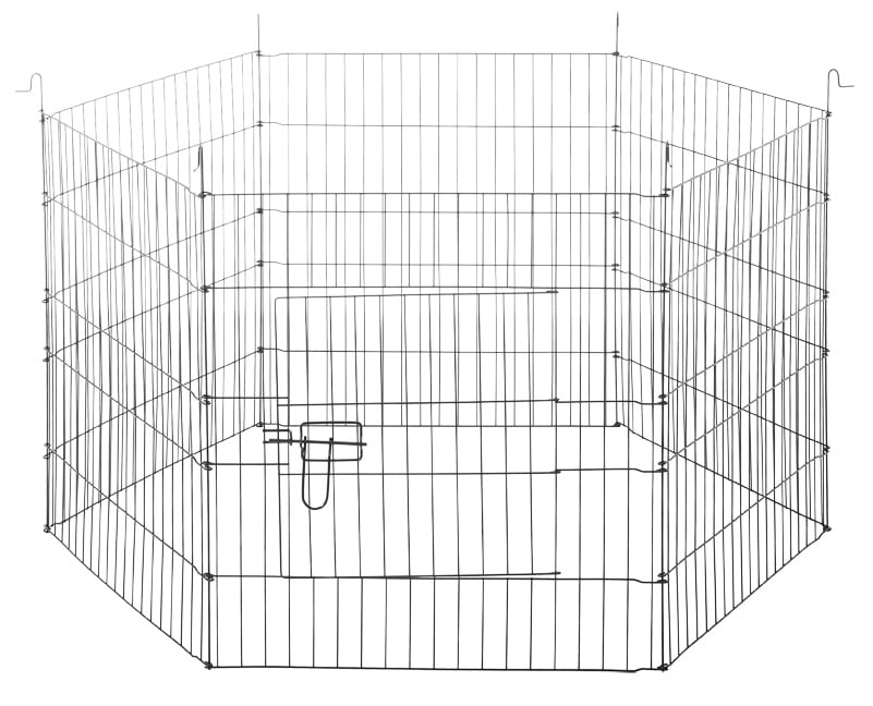 Welkoop Dribbel - Konijnenren - Zwart - 63x60x360 cm