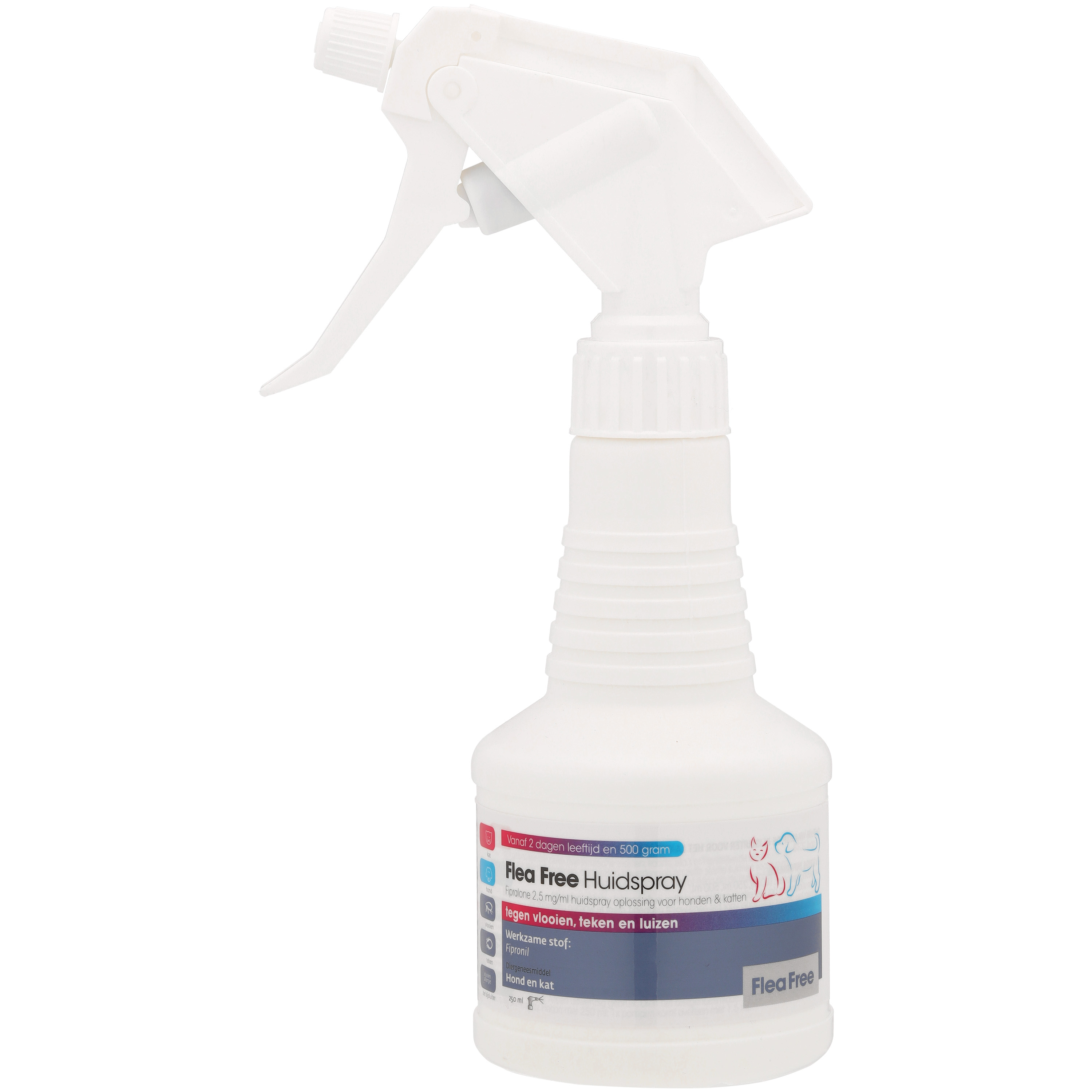 Flea Free Huidspray - Anti Vlooien en teken - Hond en Kat - 250 Milliliter