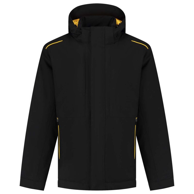 Tricorp Winter Tech Shell Accent 402703 - Werkjas - Zwart Geel - 3XL