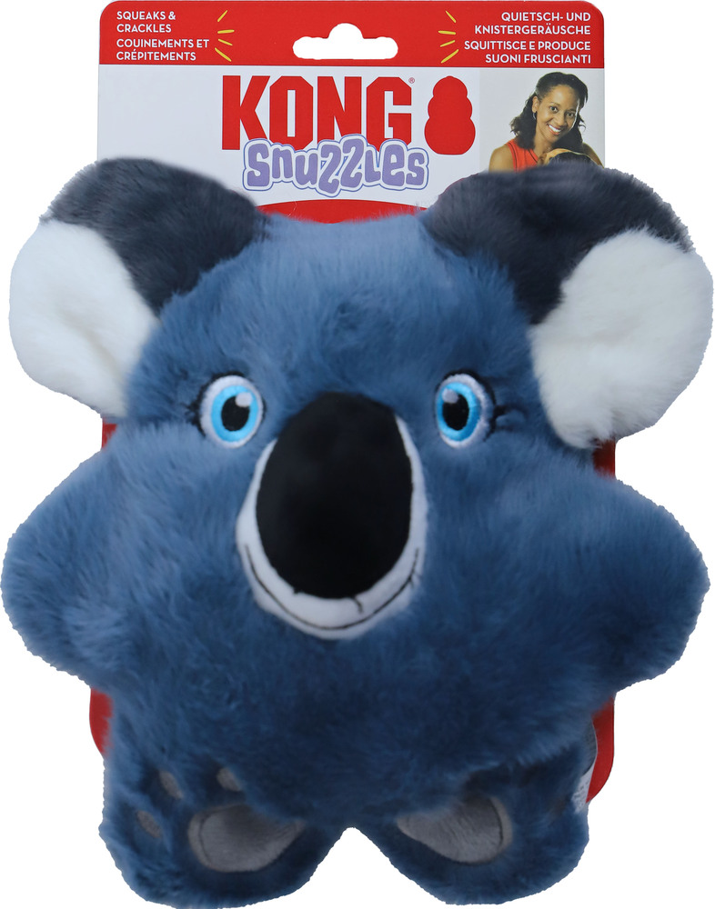 Kong Sunzzles  Koala Pluche Knuffel - Hondenspeelgoed - Blauw - M