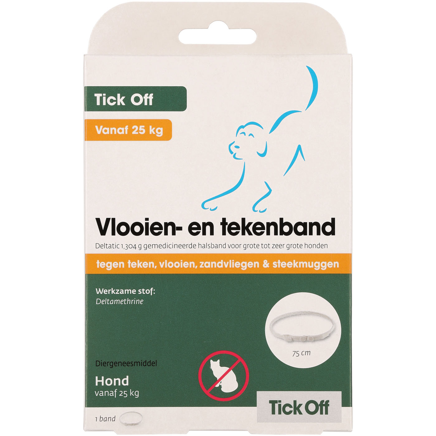 Tick off - Anti Vlooien en Tekenband Hond - M/L