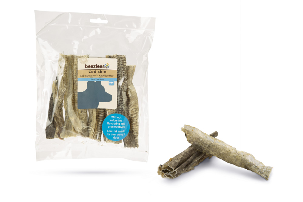 Beeztees Kabeljauwhuid - Hondensnack - 50 Gram - kabeljauw