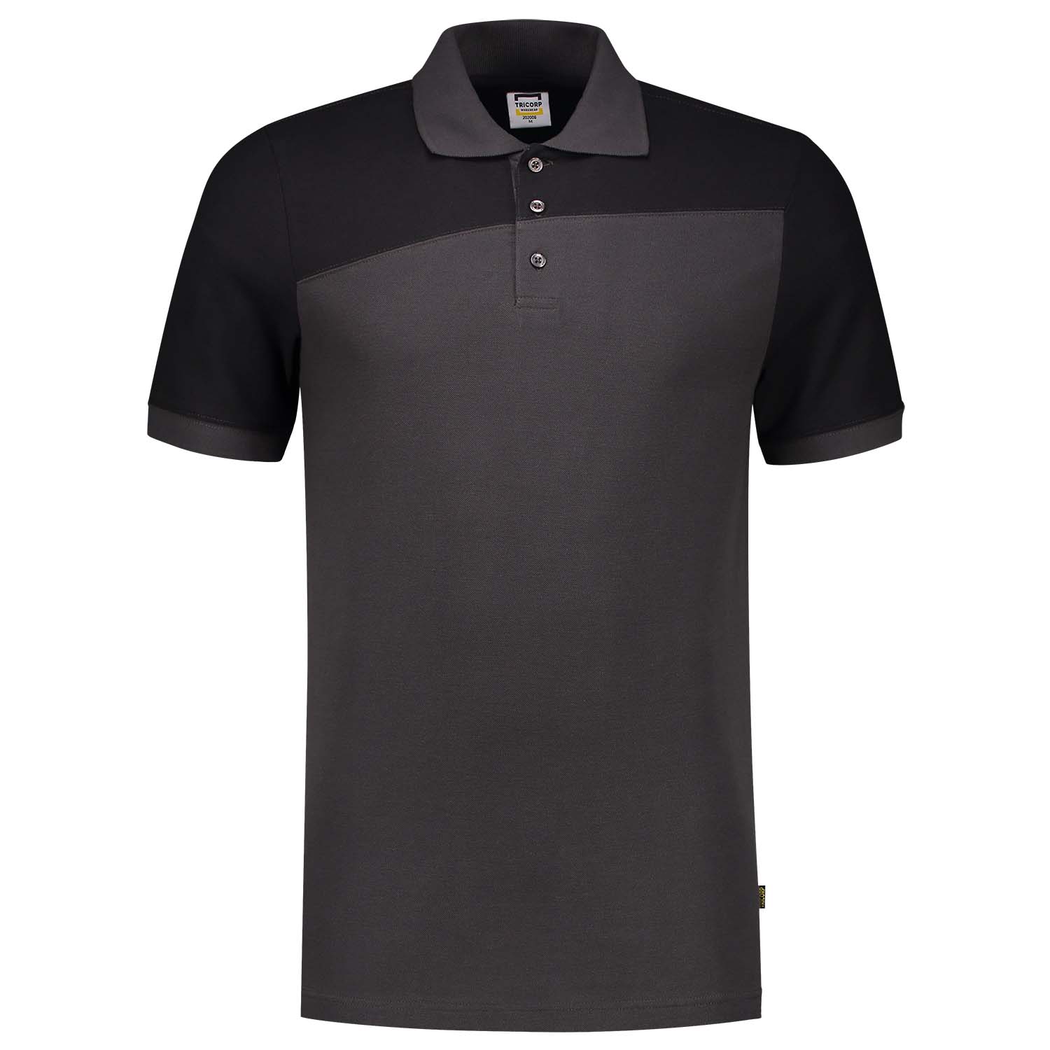 Tricorp Bicolor Naden - Poloshirt - Donkergrijs Zwart - 4XL Tricorp Bicolor Naden - Poloshirt - Donkergrijs Zwart - 4XL