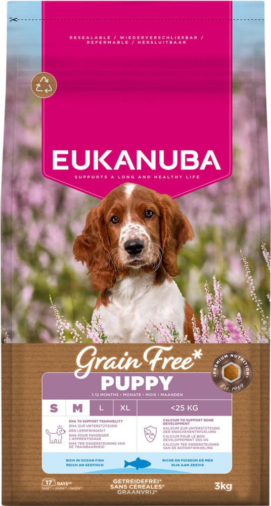 Eukanuba Puppy S/M Graanvrij - Hondenvoer - 3 Kilogram - Vis Eukanuba Puppy S/M Graanvrij - Hondenvoer - 3 Kilogram - Vis