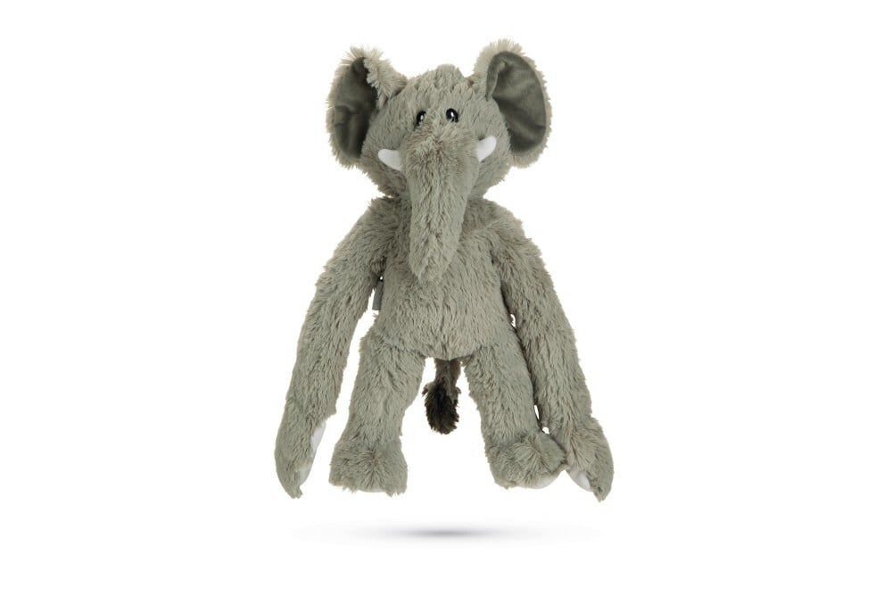 Beeztees Olifant James Knuffel - Hondenspeelgoed - grijs - 12.5x20x40 cm