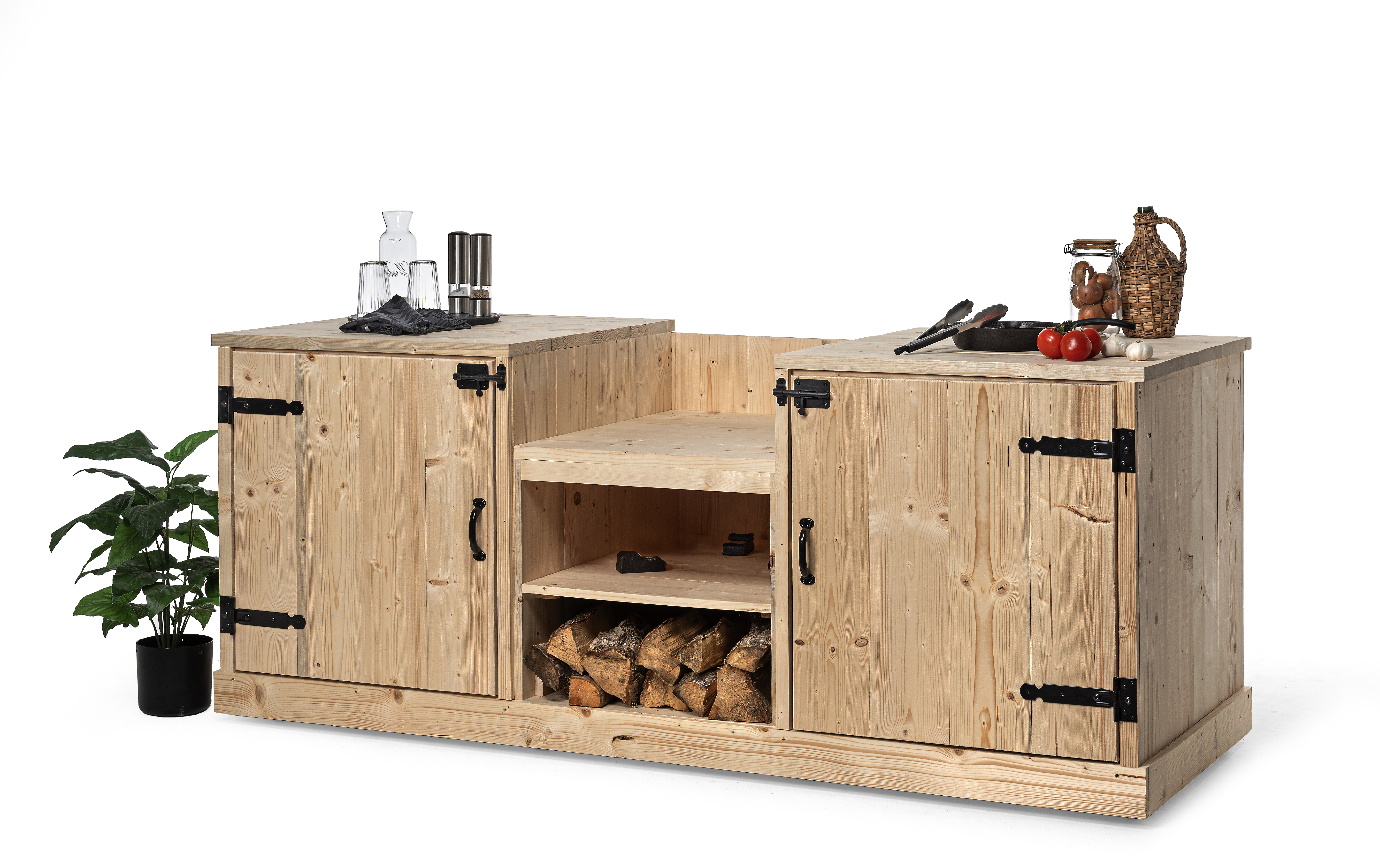 Volente Danilo - Buitenkeuken - Bruin - 1x220x80 cm