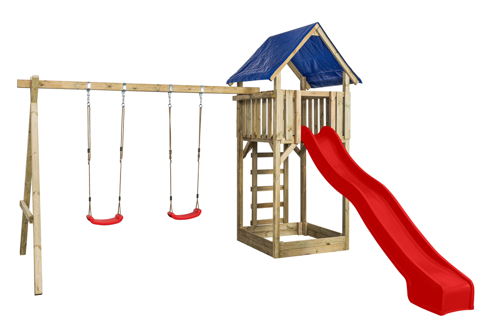 Swing King Jonas - Speeltoestel - Rood - Hout