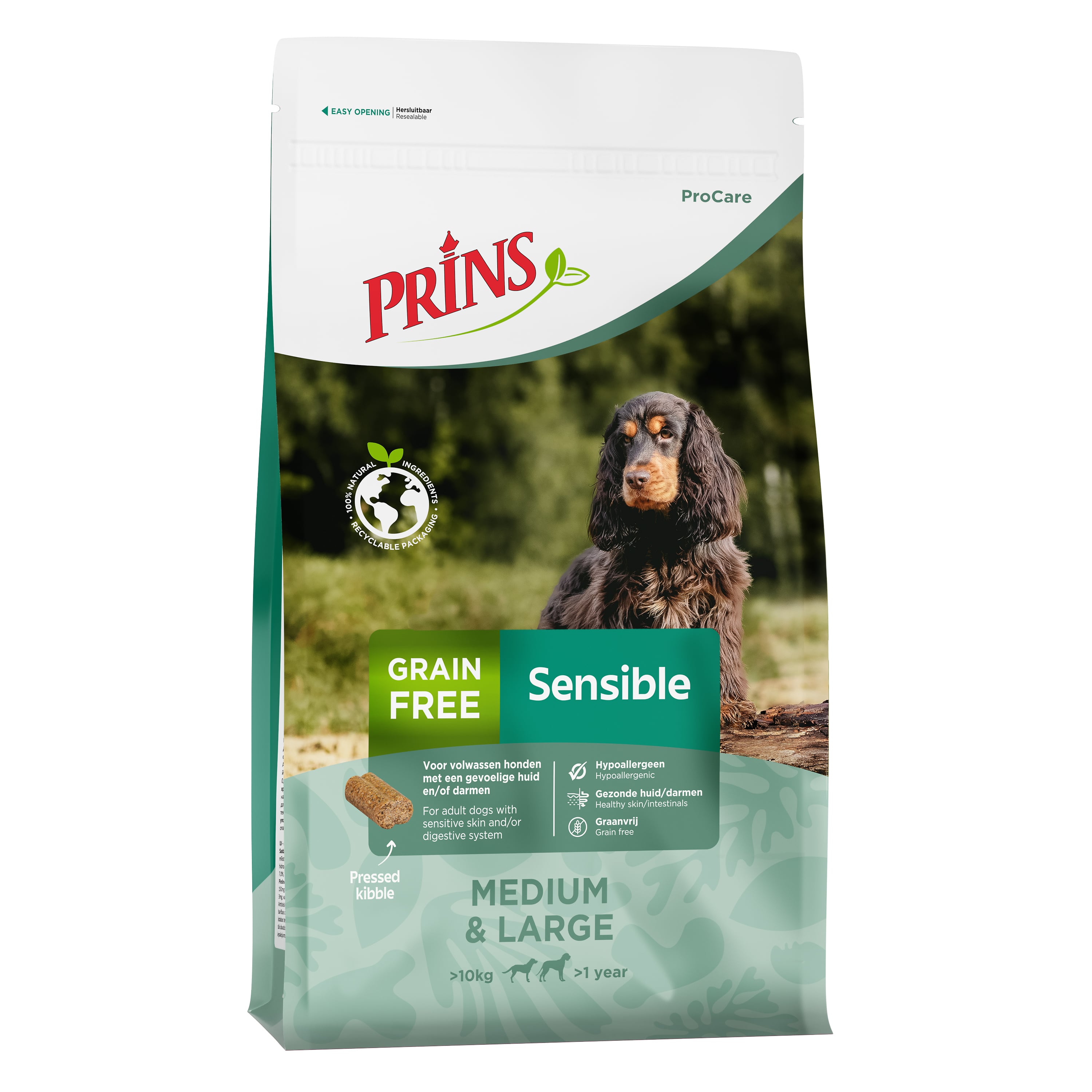 Prins ProCare Grainfree Sensible Hypoallergic - Hondenvoer - 12 Kilogram - eend