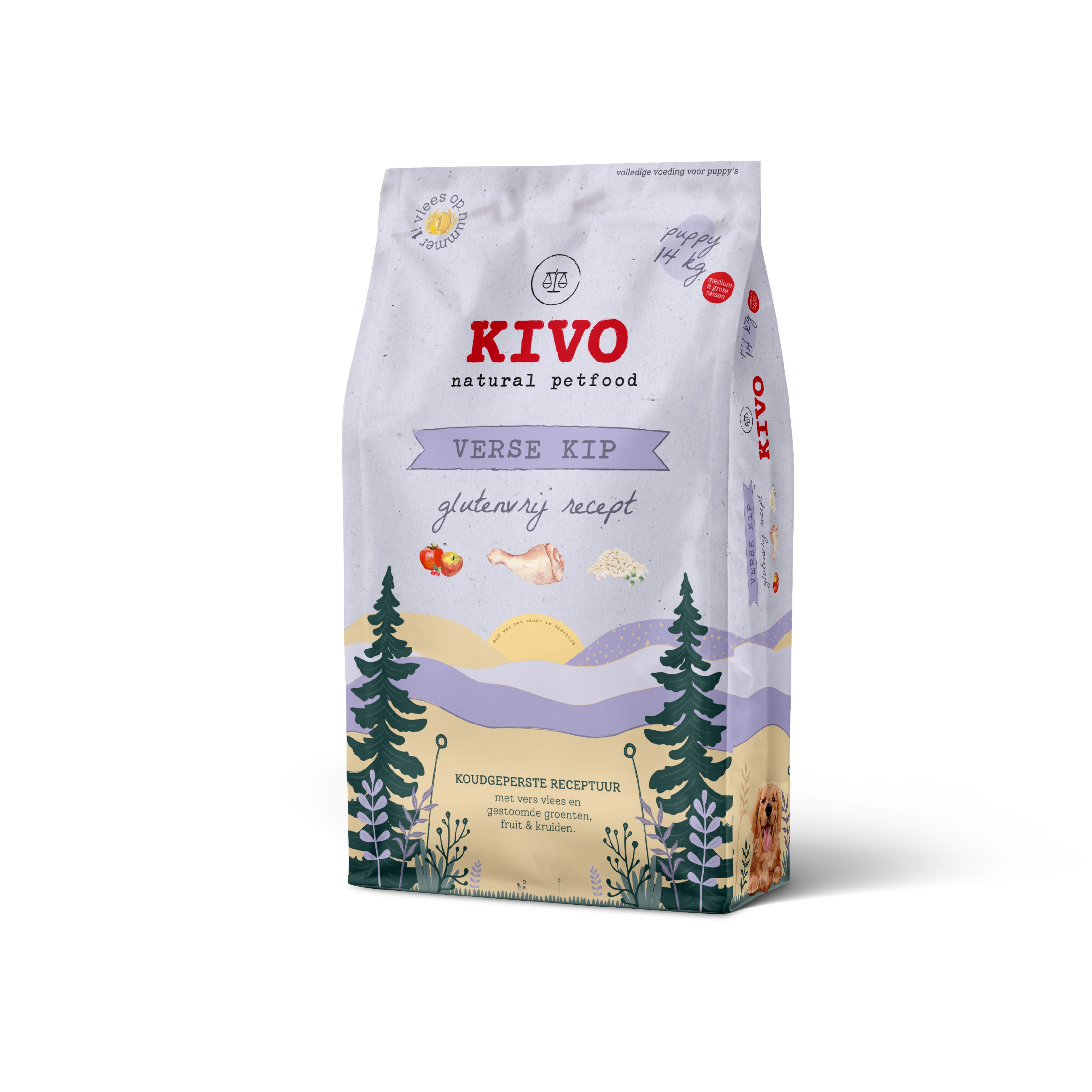 Kivo Puppy - Vers Hondenvoer - Glutenvrij - 14 Kilogram