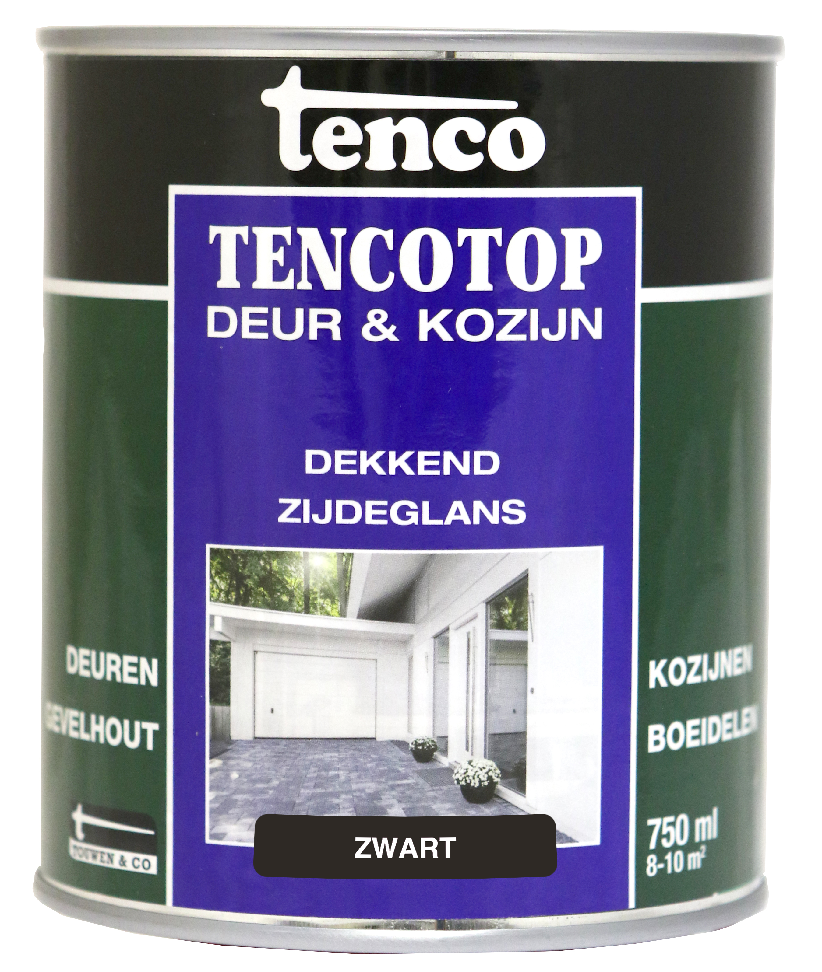 Tenco dekkend zijdeglans - Beits - 750 Milliliter - Zwart