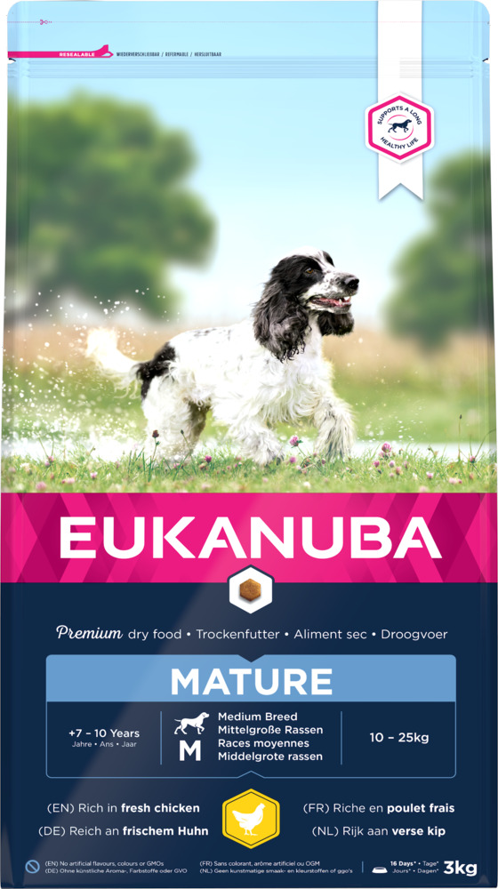 Eukanuba Thriving Mature Medium - Hondenvoer - 3 Kilogram - kip