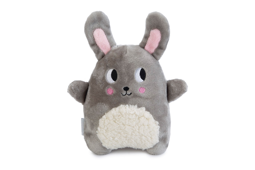 Beeztees Snoet - Knuffel - Puppyspeelgoed - grijs - 27x19x8 cm