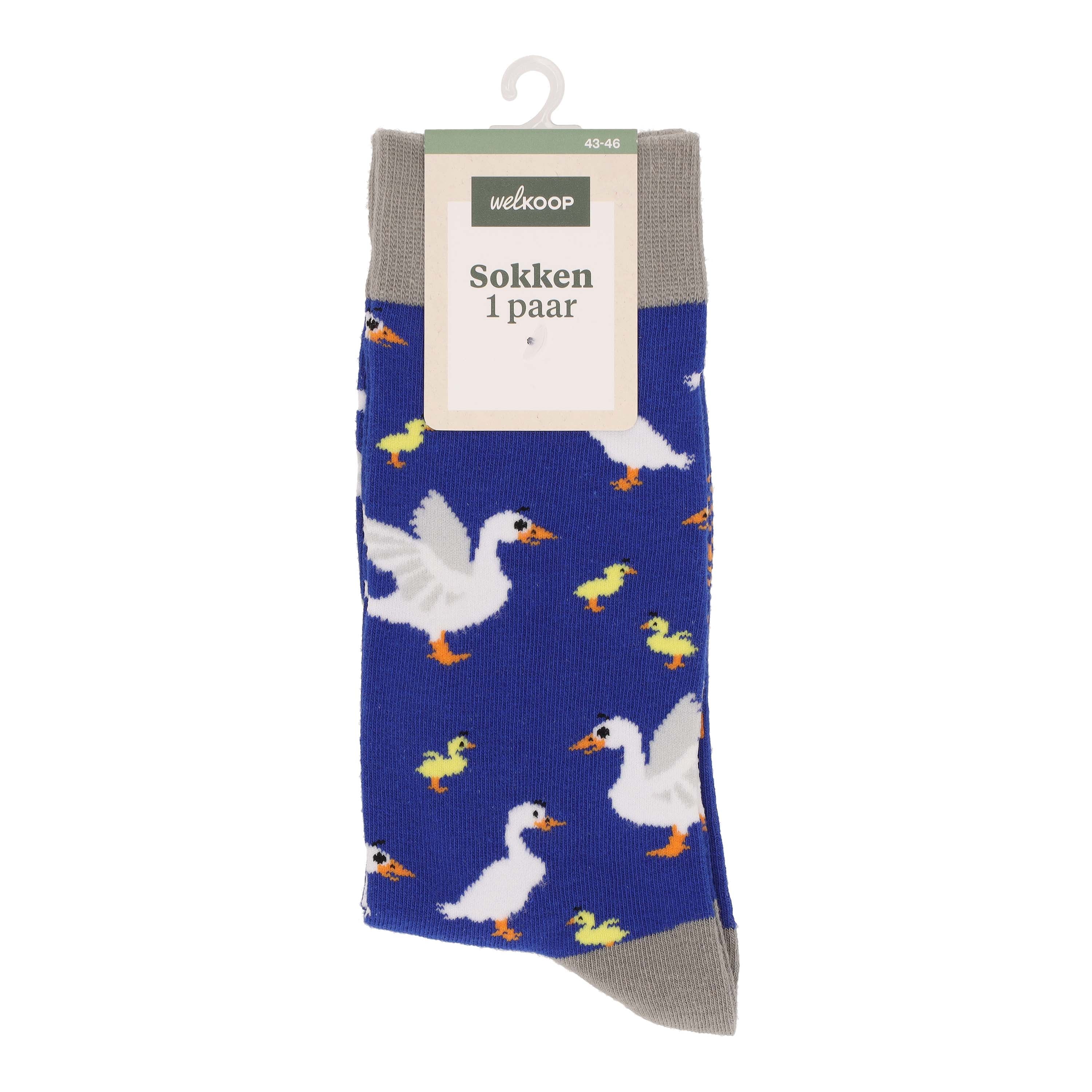 Welkoop Fun Gans - Sokken - Blauw - 39-42