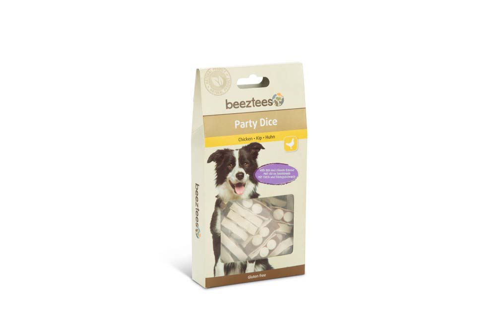 Beeztees Party Dice- Hondensnack - 100 Gram - Vis, kip