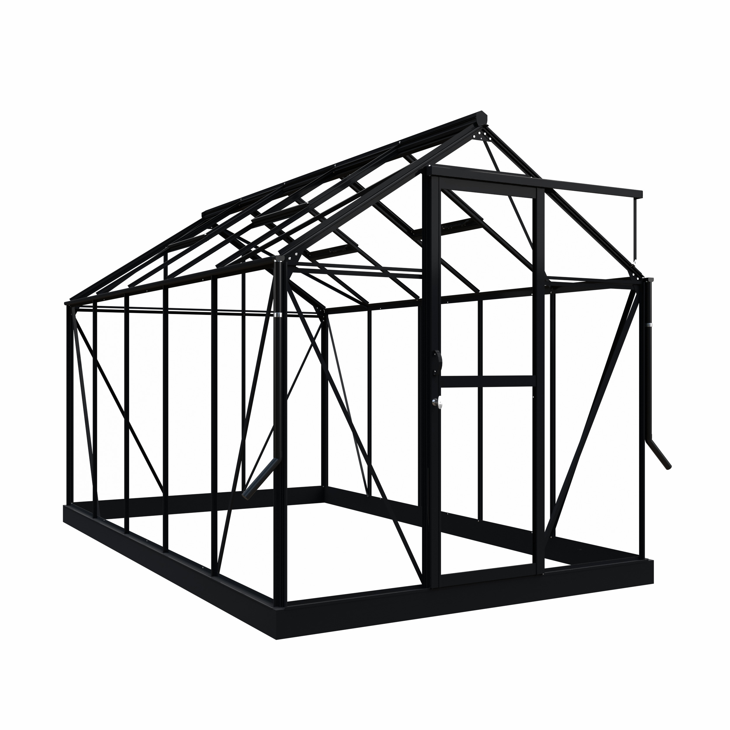 Royal Well Mary III - Tuinkas - zwart - 241x212x360 cm - Veiligheidsglas & polycarbonaat Royal Well Mary III - Tuinkas - zwart - 241x212x360 cm - Veiligheidsglas & polycarbonaat