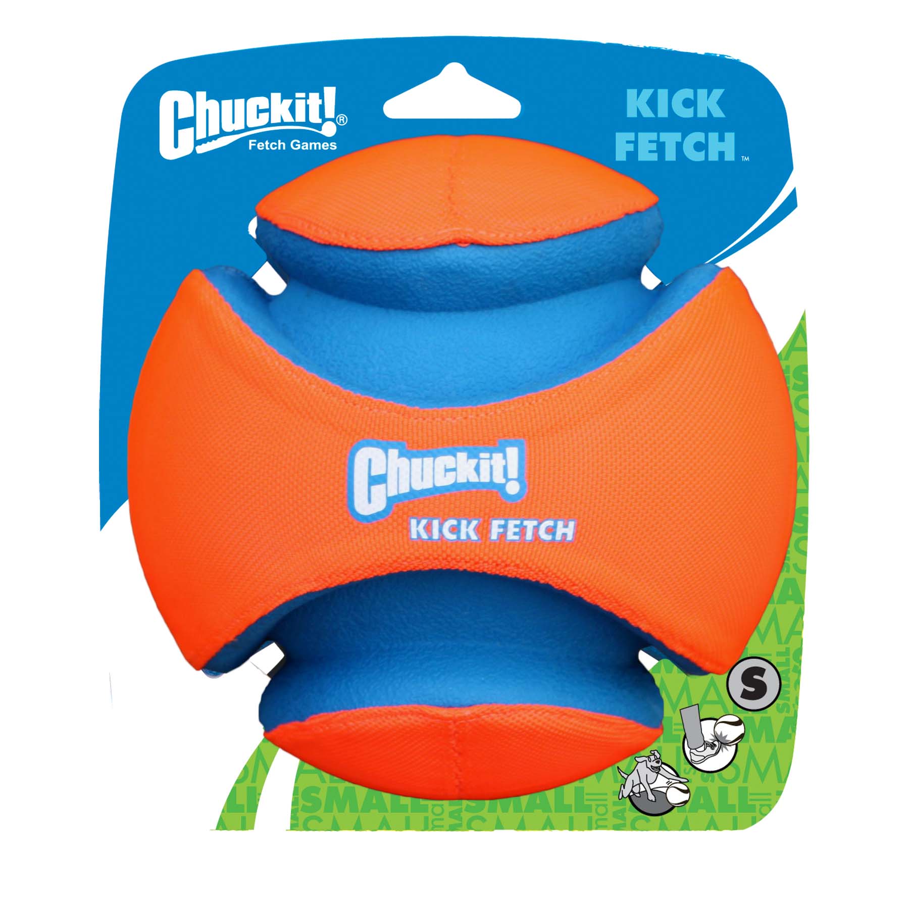Chuckit Crunch Ball Duo Tug - Hondenspeelgoed - Oranje / Blauw - 17x15.5x14.5 cm - Small