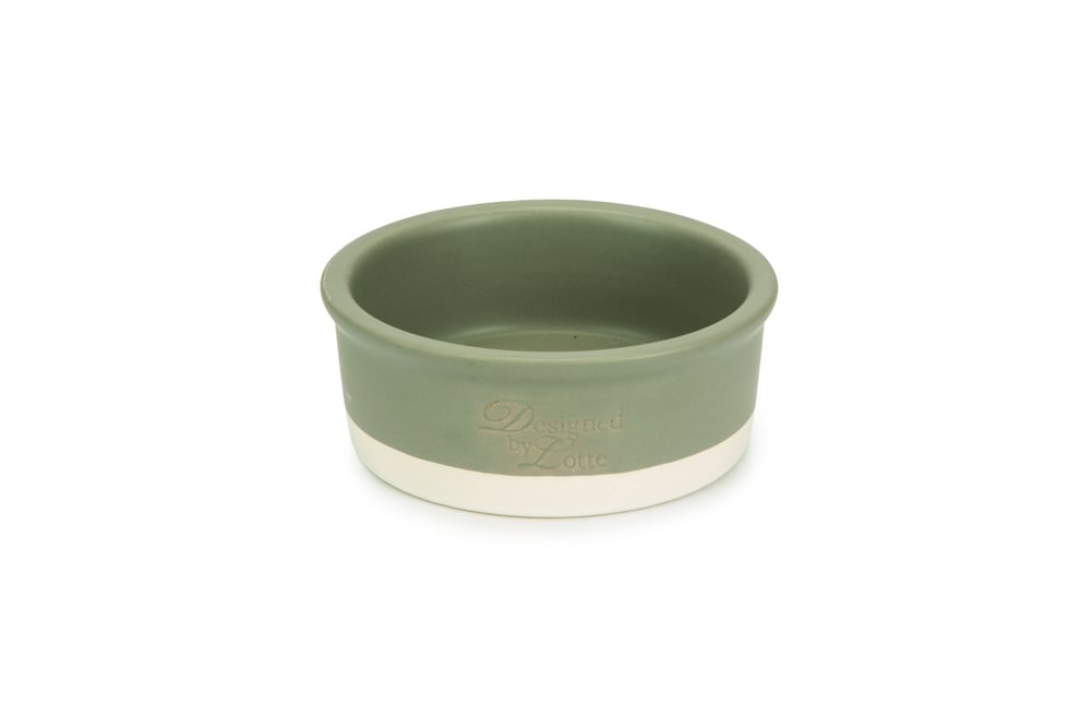 Designed by Lotte Keramiek Joa - Voer en drinkbak - Grijs - 13 cm
