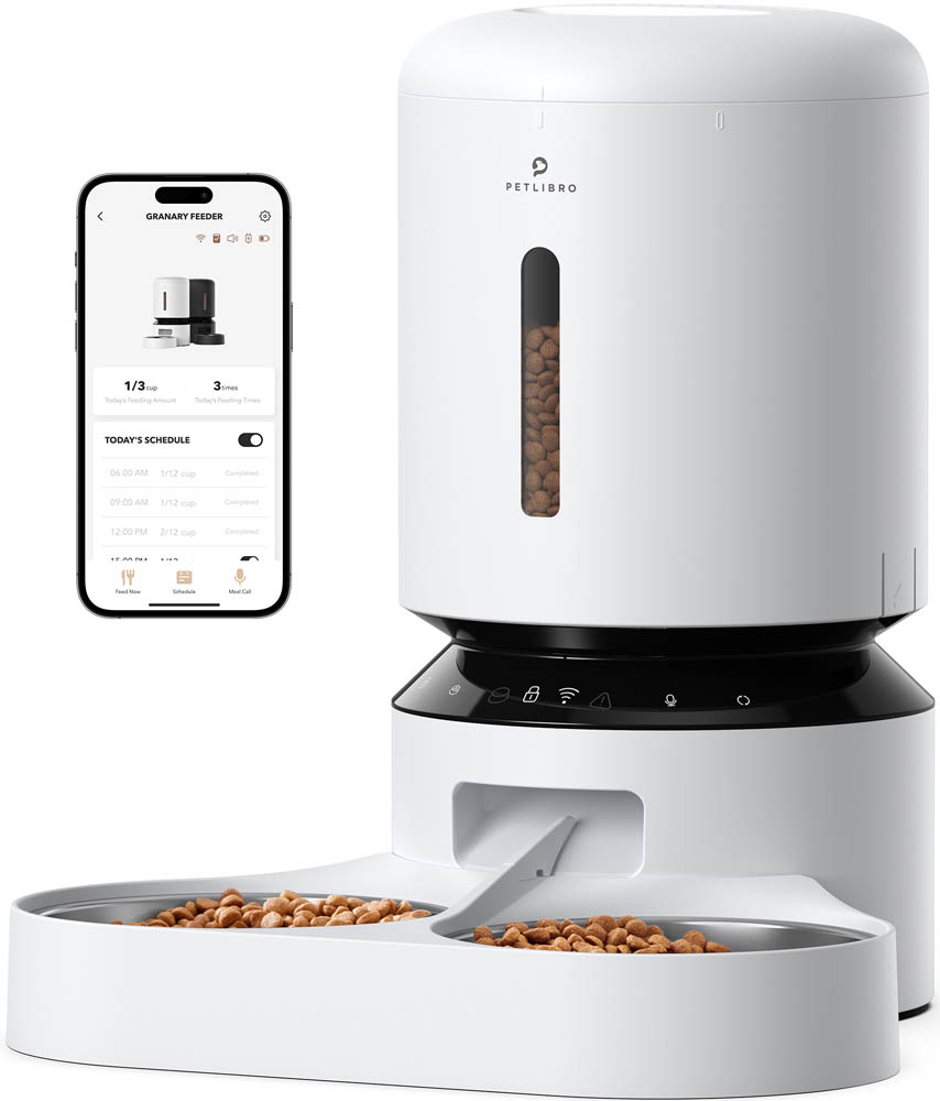 PETLIBRO Granary Duo met wifi - Automatische voerbak - Wit - 19x34x19 cm
