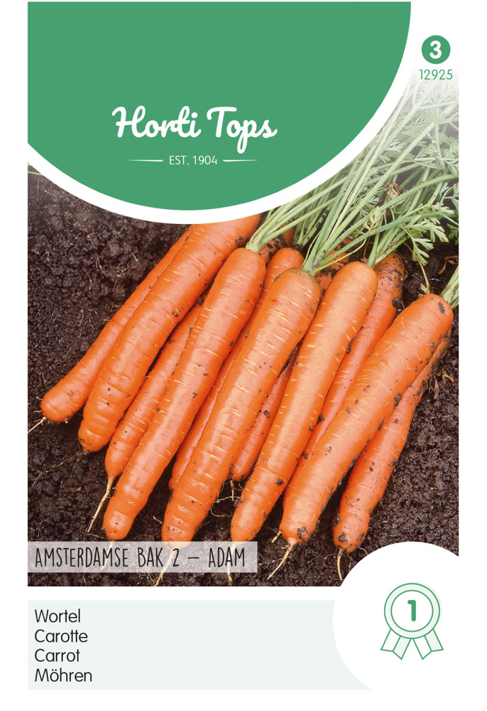 Hortitops Wortelen Daucus carota Amsterdamse Bak 2 - Adam - Groentezaden - 5 Gram