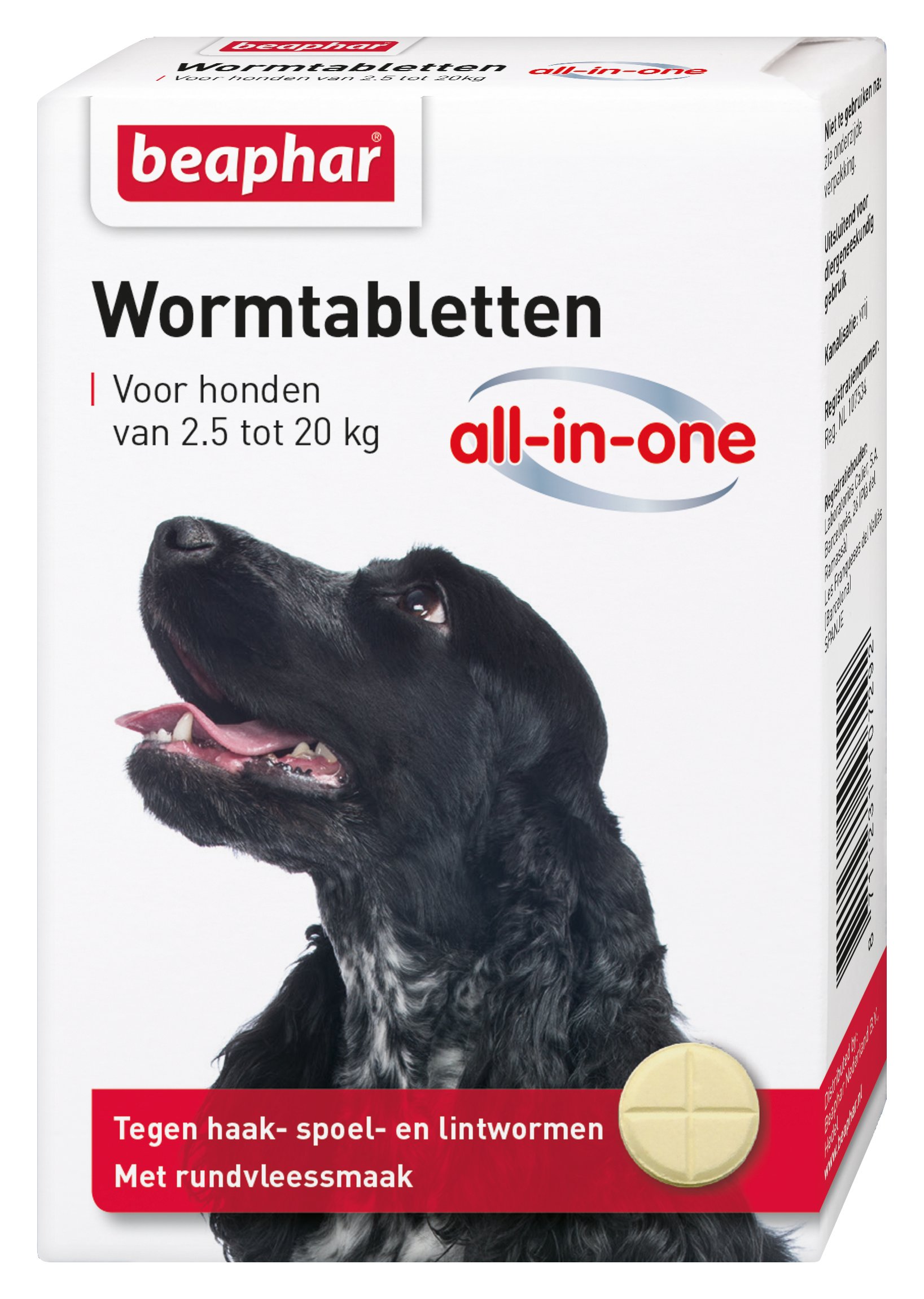 Beaphar All-in-one Tabletten - Ontwormen Hond - 2 Stuks - S