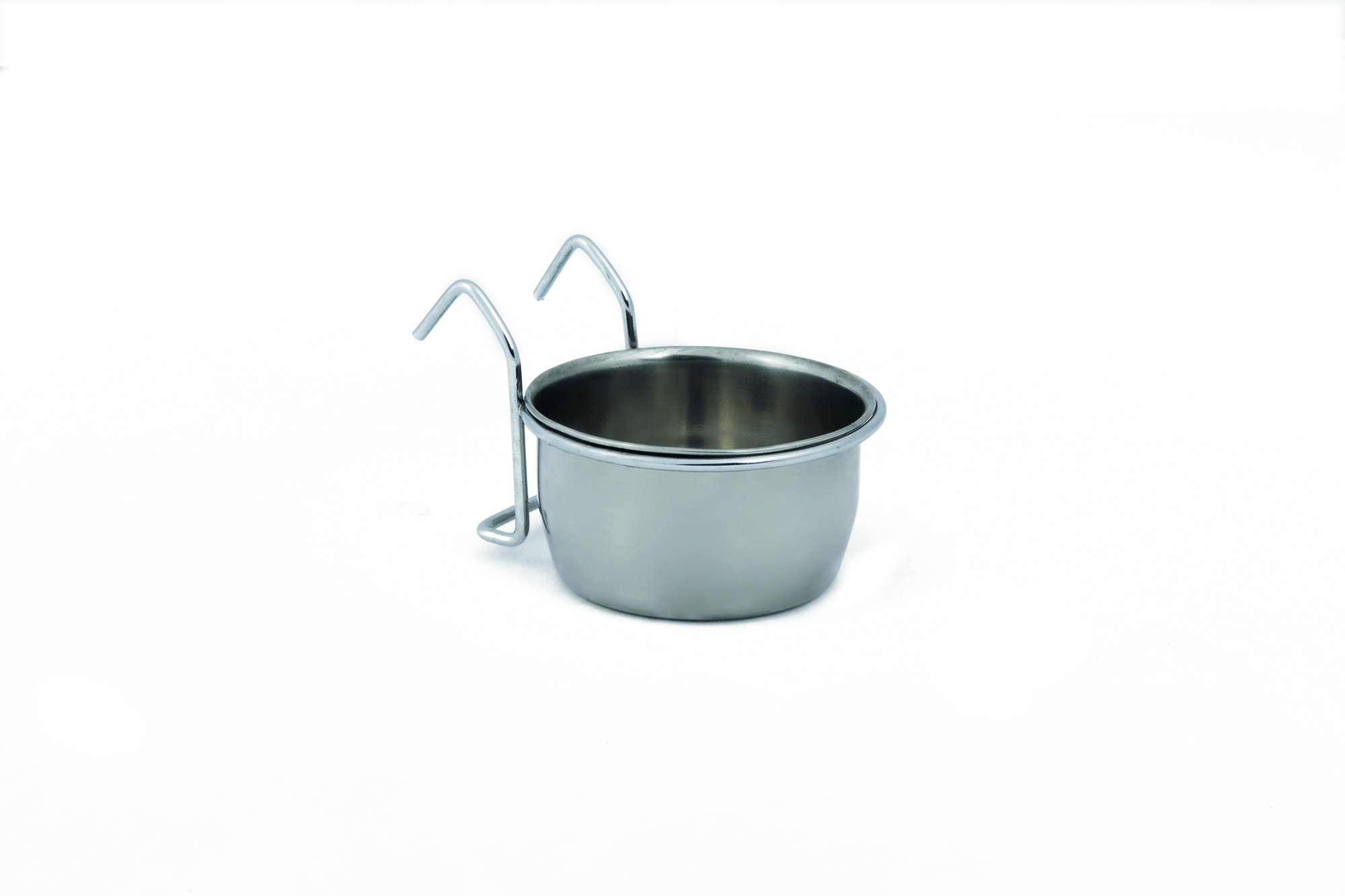 Beeztees Coopcup Inox met houder 0,2L - vogel verzorgen - Zilver - 5.7x8x14 cm