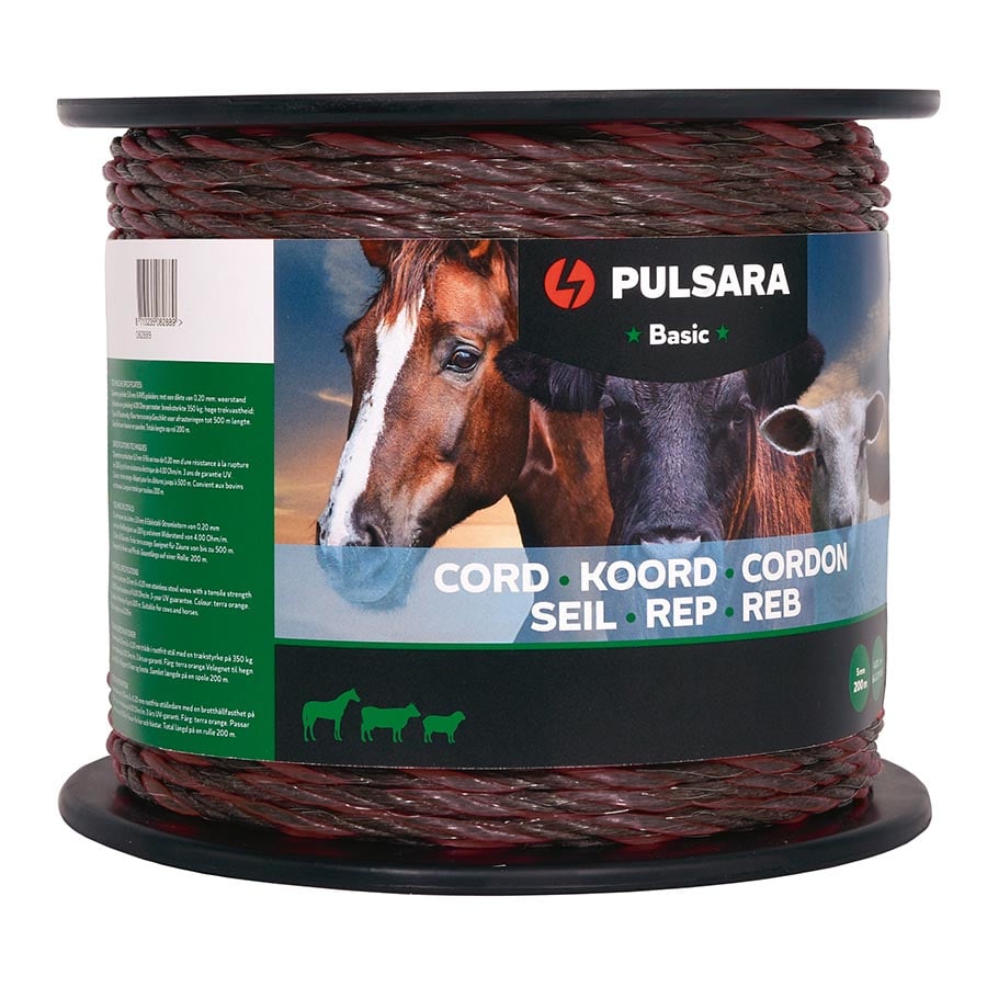 Pulsara Basis - Schrikkoord - 16 cm - 200 Meter - Bruin - 20 cm - 20000 cm