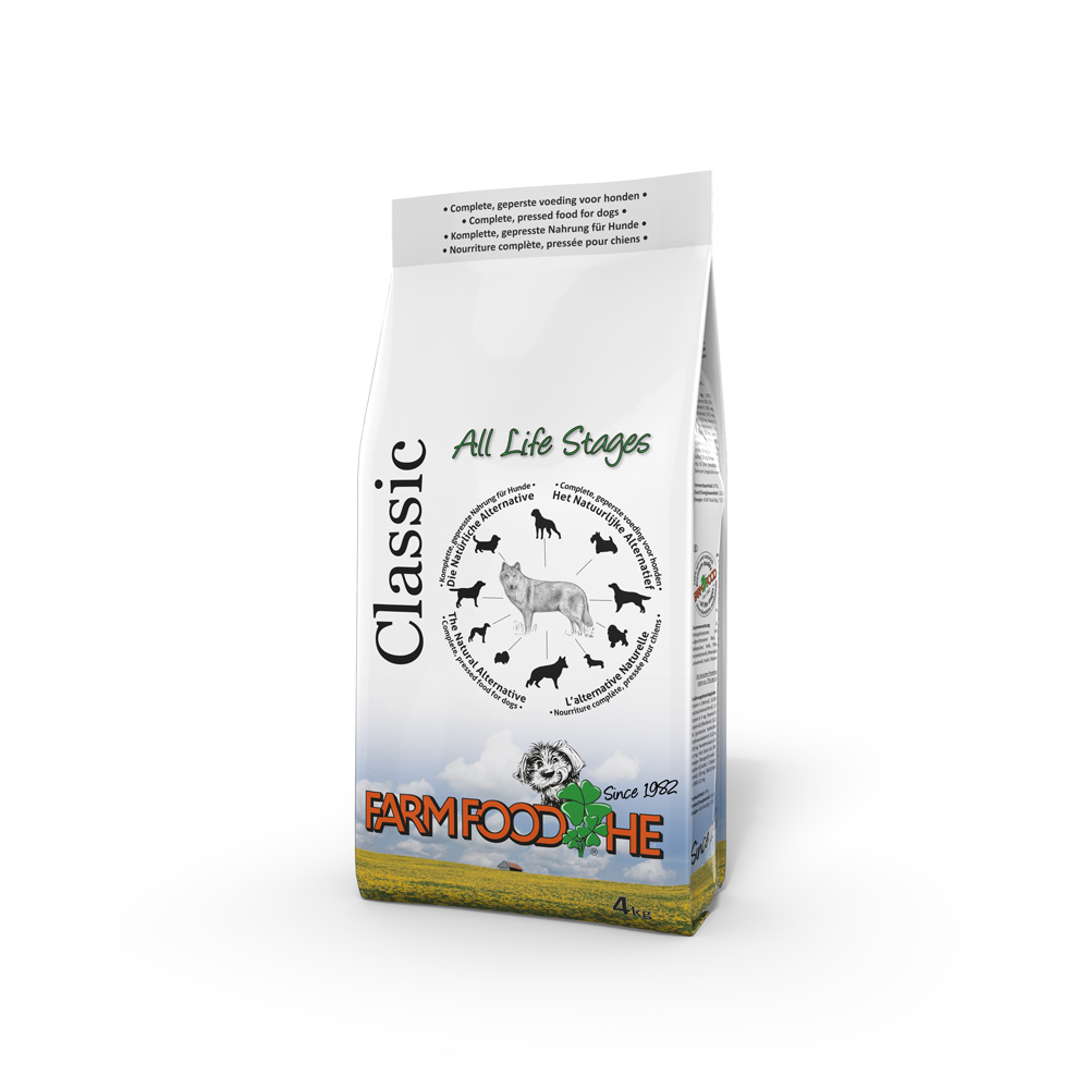 Farm Food HE Classic Standaard - Hondenvoer - 4 Kilogram - rund Farm Food HE Classic Standaard - Hondenvoer - 4 Kilogram - rund