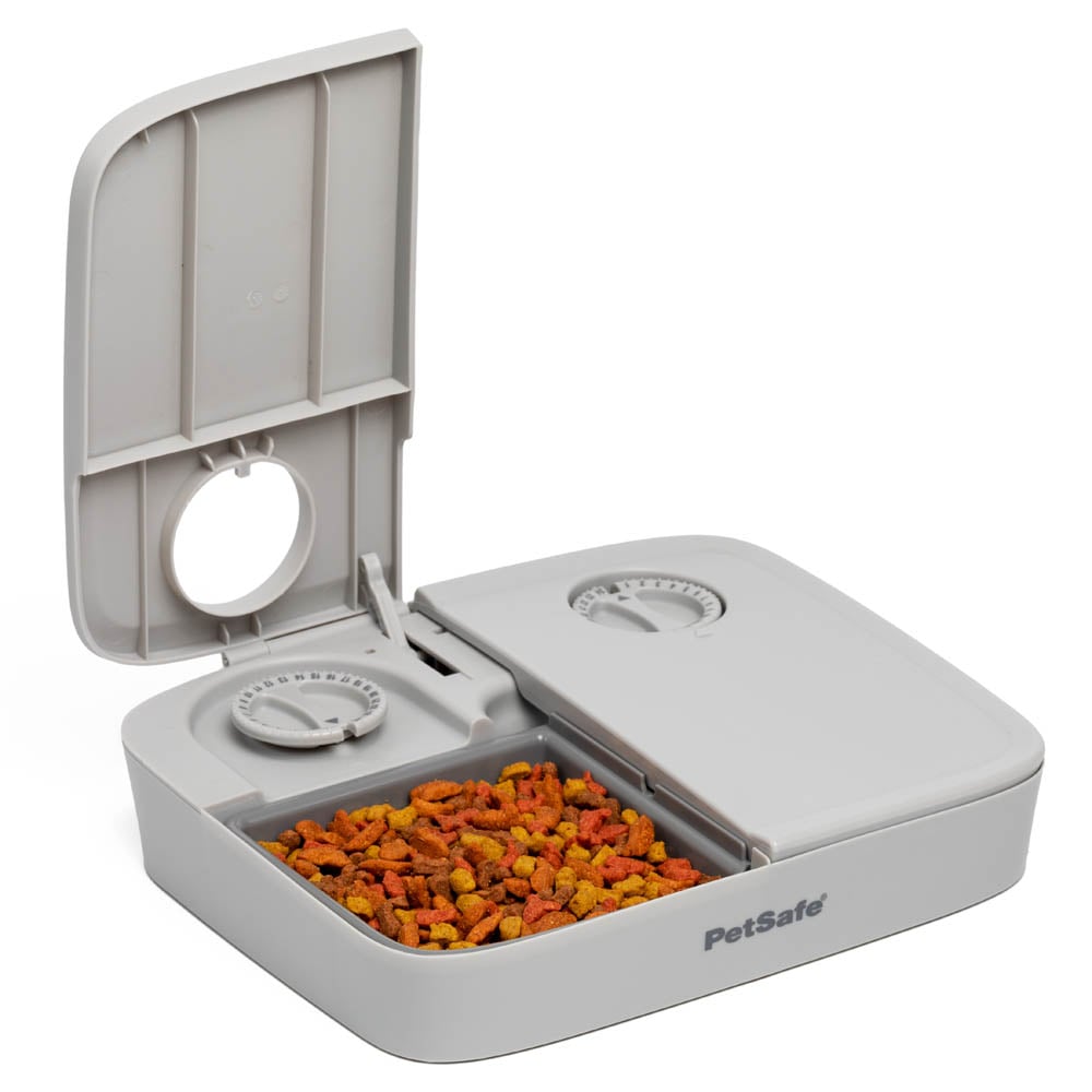 Petsafe - Automatische voerbak voor 2 maaltijden - Grijs - 11x40x32 cm