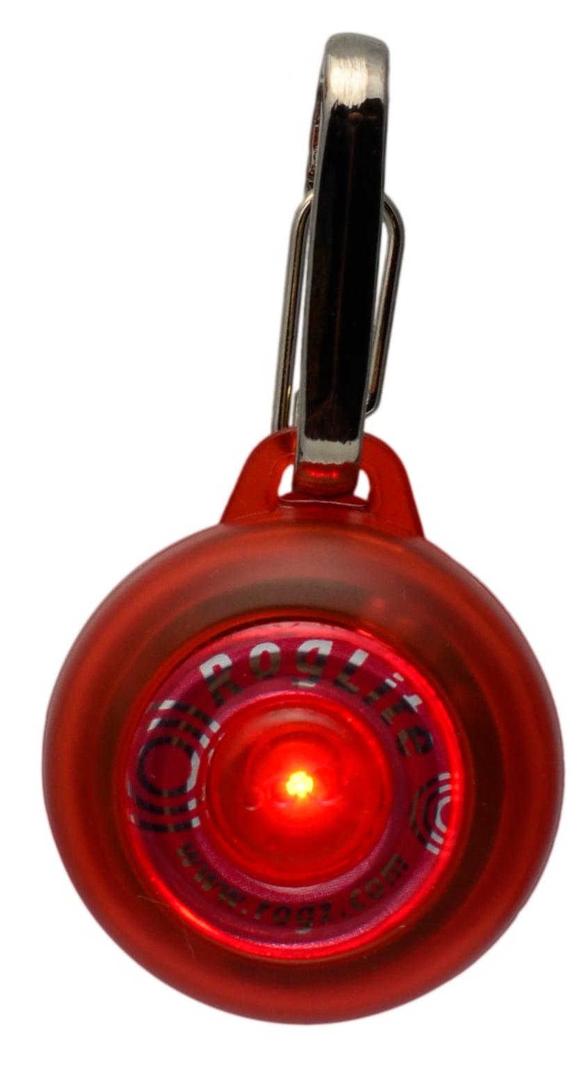 Rogz Roglite - Veiligheidslampje Hond - rood - 3.1 cm
