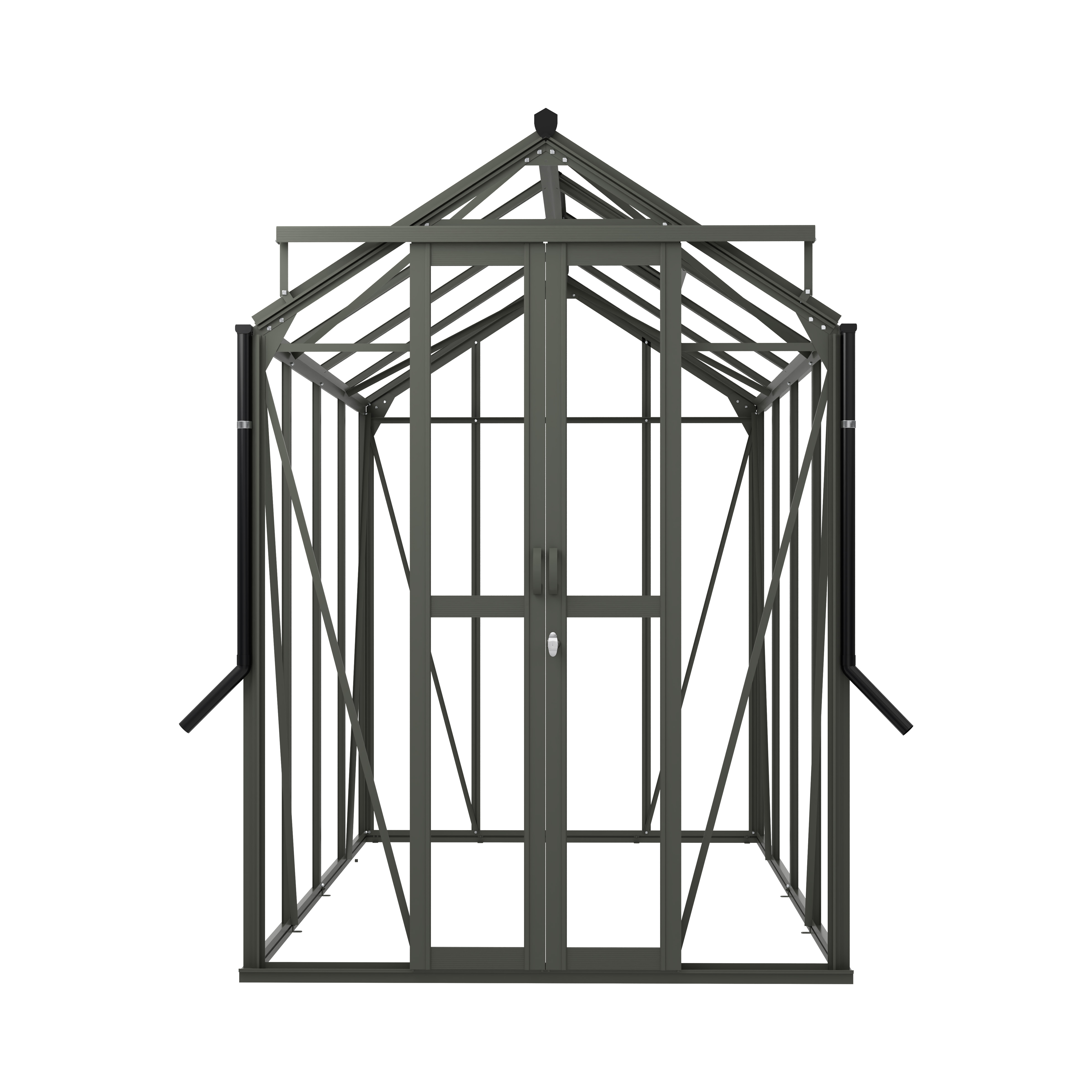 Royal Well Anne III Full Options - Tuinkas - Groengrijs - 211.2x149.8x289.9 cm - 3 mm
