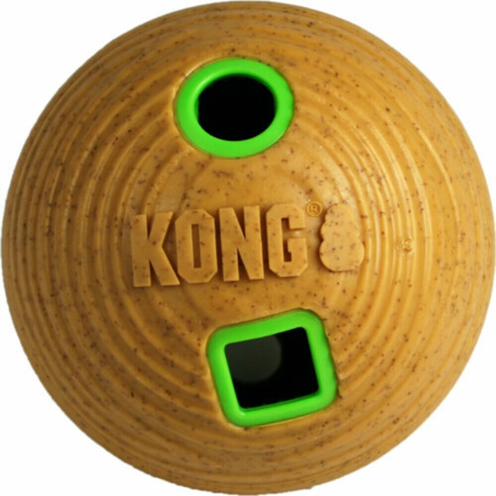 Kong Bamboo  Voederbal - Vulbaar Hondenspeelgoed - Naturel - M