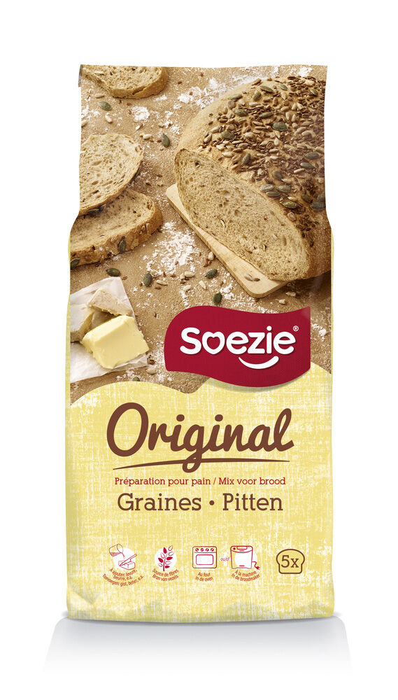 Soezie Original Brood met pitten - Broodmeel - 2.5 Kilogram Soezie Original Brood met pitten - Broodmeel - 2.5 Kilogram