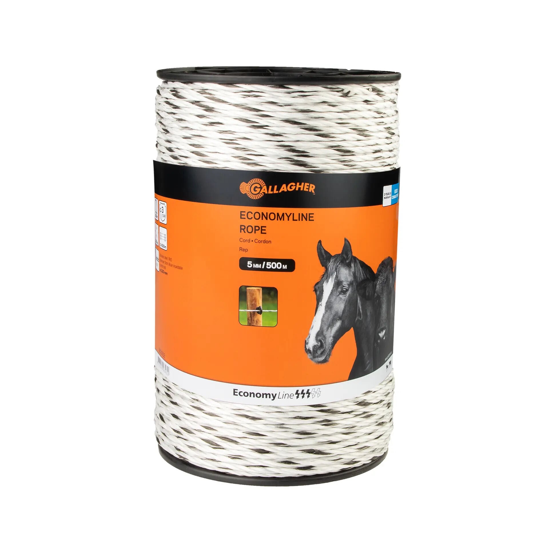 Gallagher EconomyLine - Cord - 31.7 cm - 500 Meter - Wit - 22 cm - 50000 cm Gallagher EconomyLine - Cord - 31.7 cm - 500 Meter - Wit - 22 cm - 50000 cm