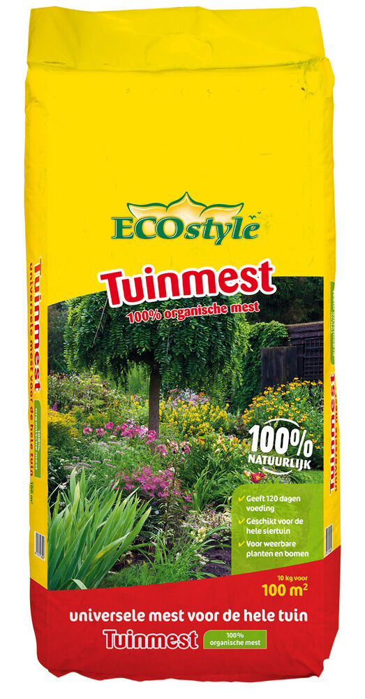 ECOstyle Tuinmest - Universele meststof - 100 m2 - 10 Kilogram ECOstyle Tuinmest - Universele meststof - 100 m2 - 10 Kilogram