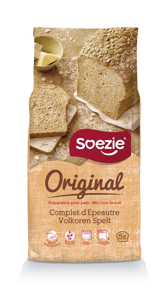 Soezie Original Volkoren speltbrood - Broodmeel - 2.5 Kilogram Soezie Original Volkoren speltbrood - Broodmeel - 2.5 Kilogram