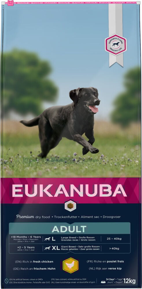 Eukanuba Active Adult Large - Hondenvoer - 12 Kilogram - kip Eukanuba Active Adult Large - Hondenvoer - 12 Kilogram - kip