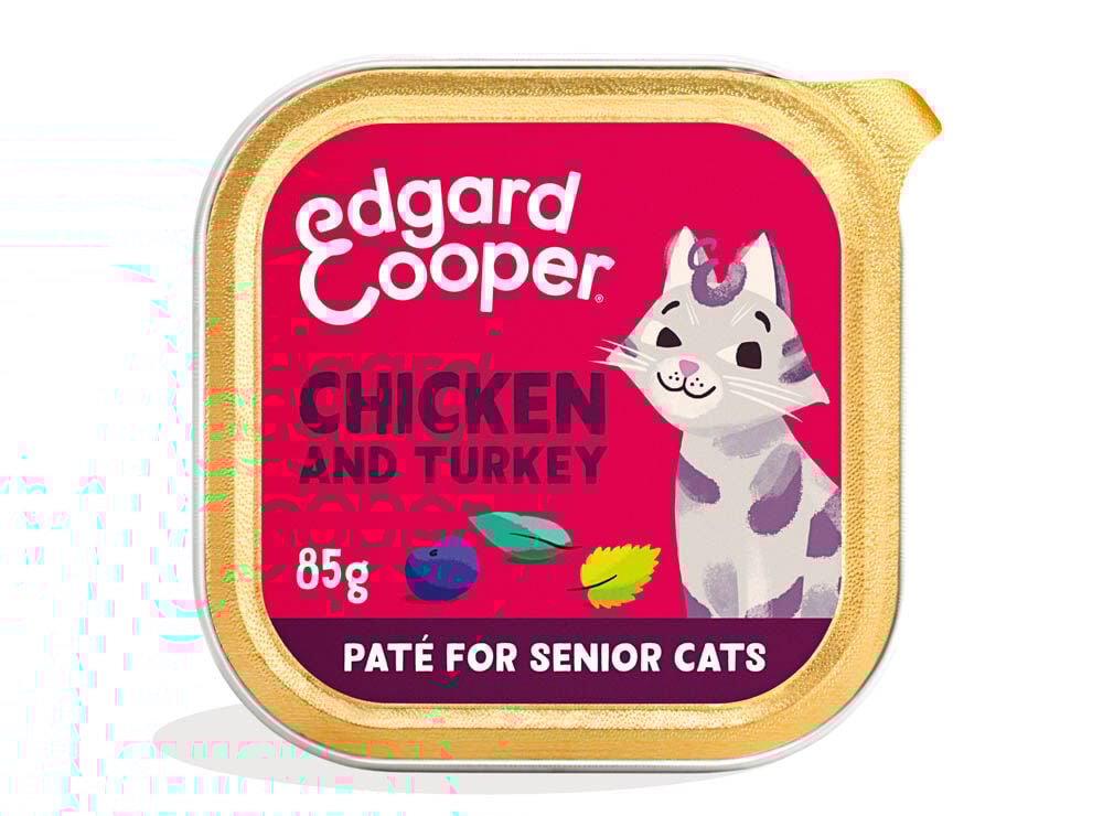 Edgard & Cooper Senior Paté - Kattenvoer - 85 Gram - kalkoen, kip Edgard & Cooper Senior Paté - Kattenvoer - 85 Gram - kalkoen, kip